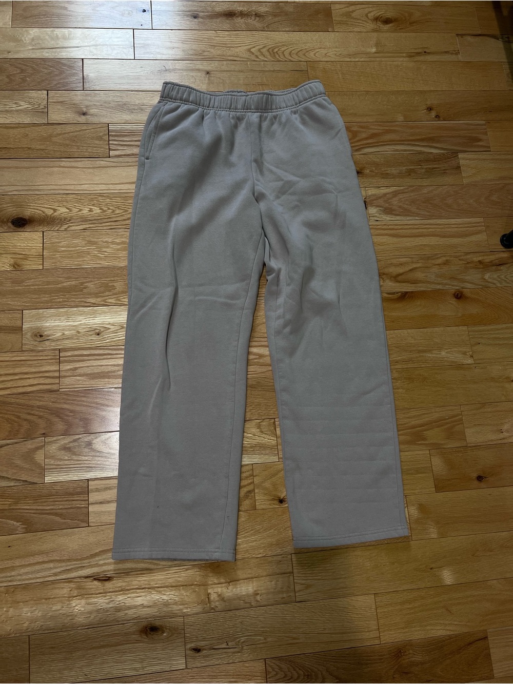 Athletic Works Taupe Straight-Leg Sweatpants